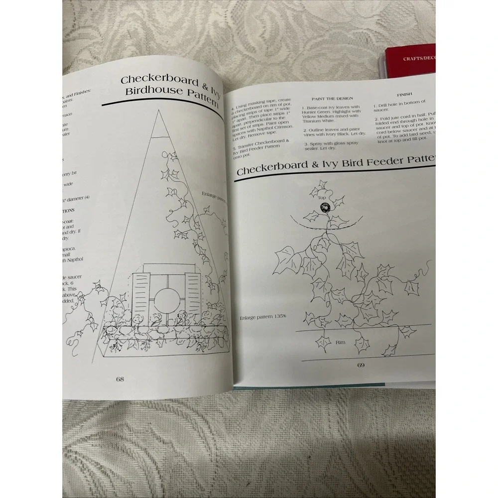 2 Painting Books‎ By Plaid, Painted Birdhouses, Floor cloths Instructions Guide